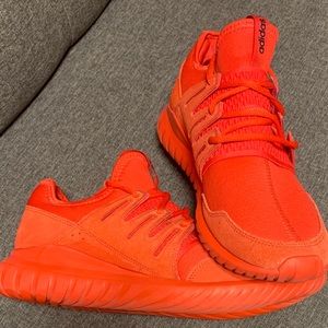 bright red adidas shoes